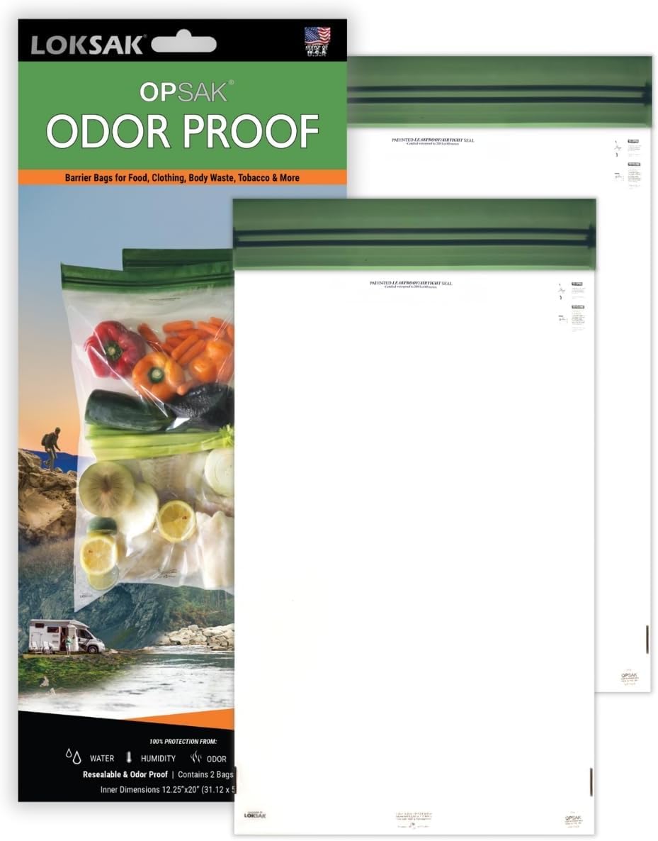 LOKSAK Opsak Barrier OPD2-12 X 20, Inner Dimensions: 12.25x 20,2pk Storage Bags