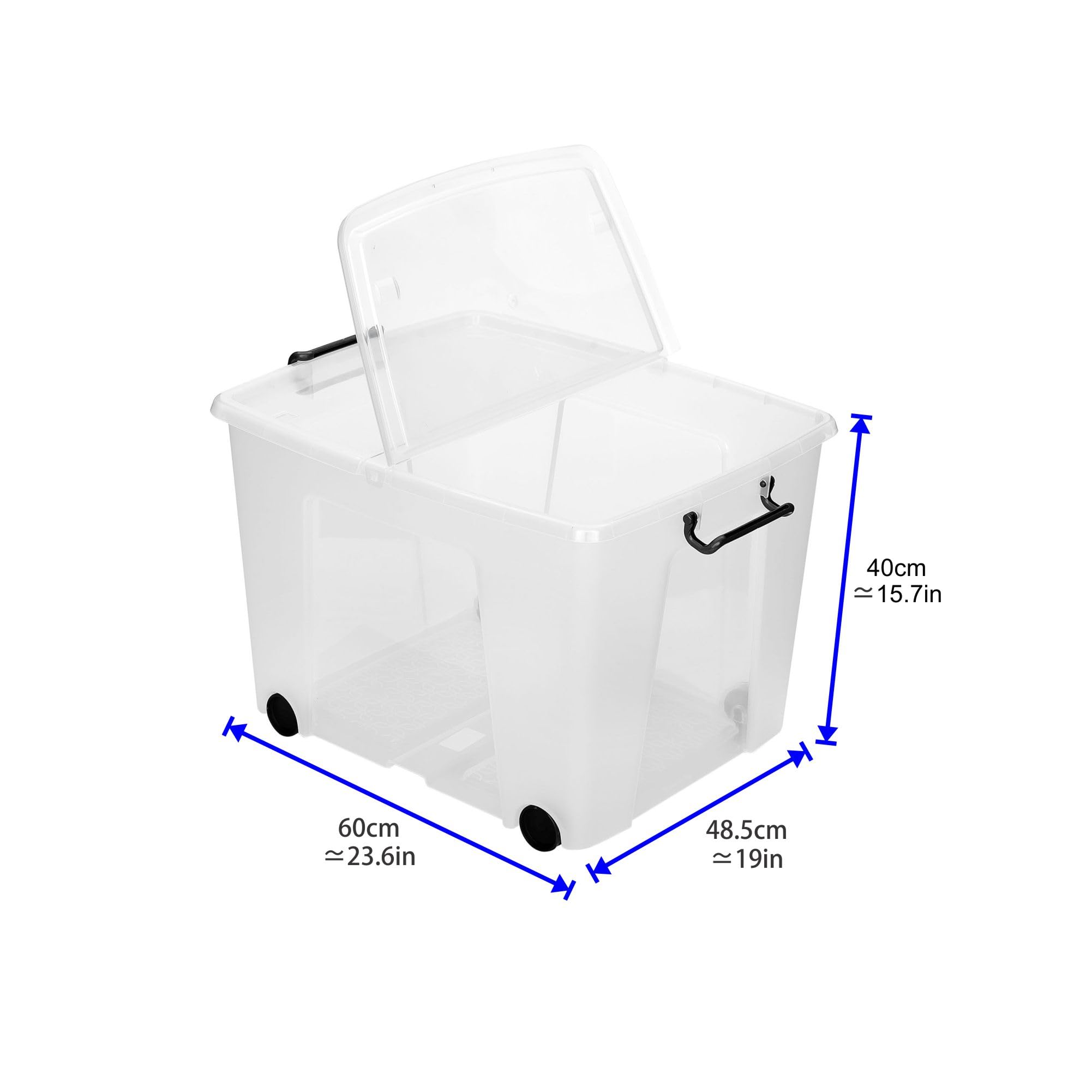 Strata by CEP Boîte de Rangement 75 L + roulettes HW676 Cristal