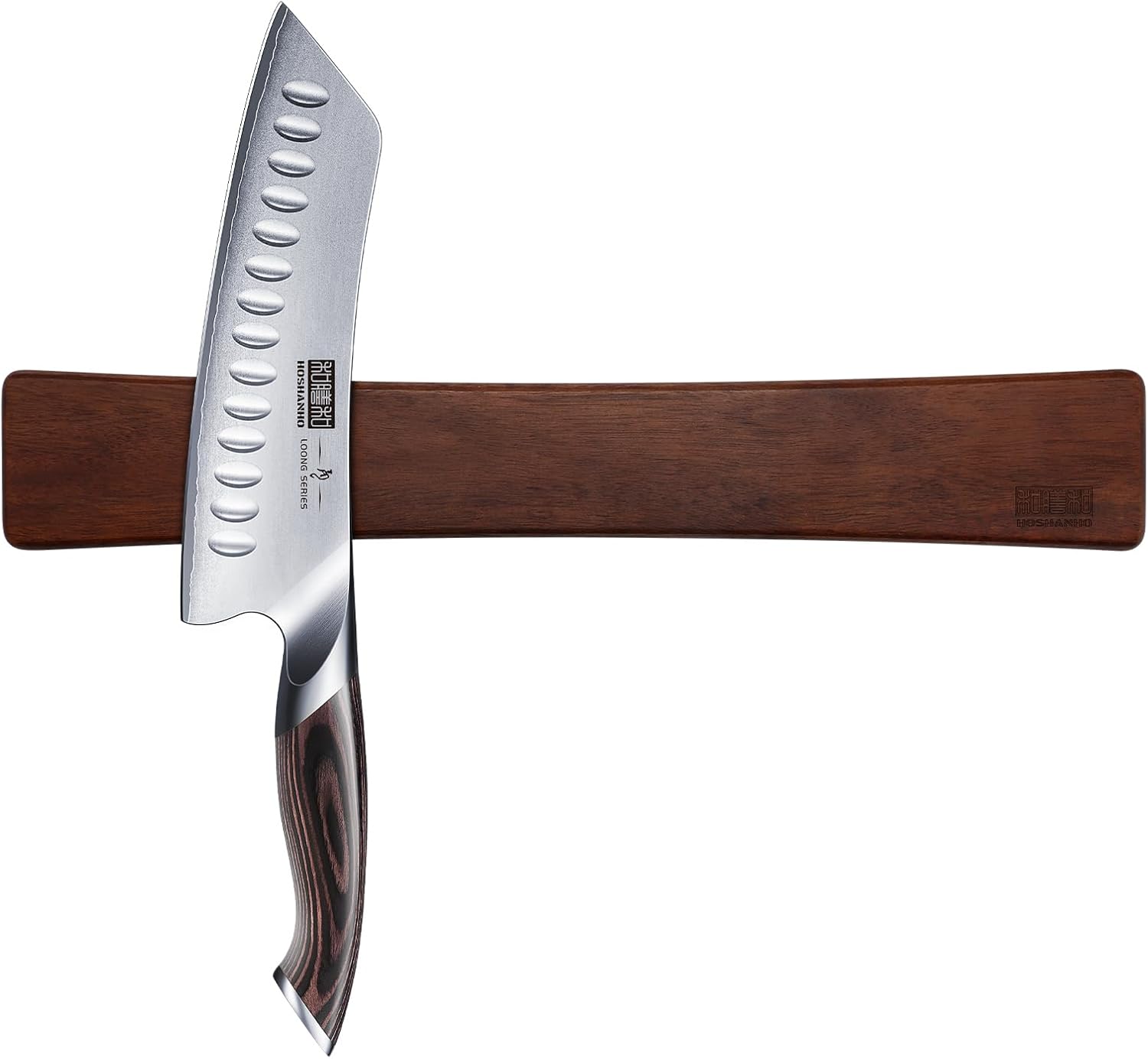 HOSHANHO 7 Inch Japanese Chef Knife Ultra Sharp High Carbon Stainless Steel AUS-10 Kitchen Knife Magnetic Knife Strips Magnetic Knife Holder for Wall 16 Inch