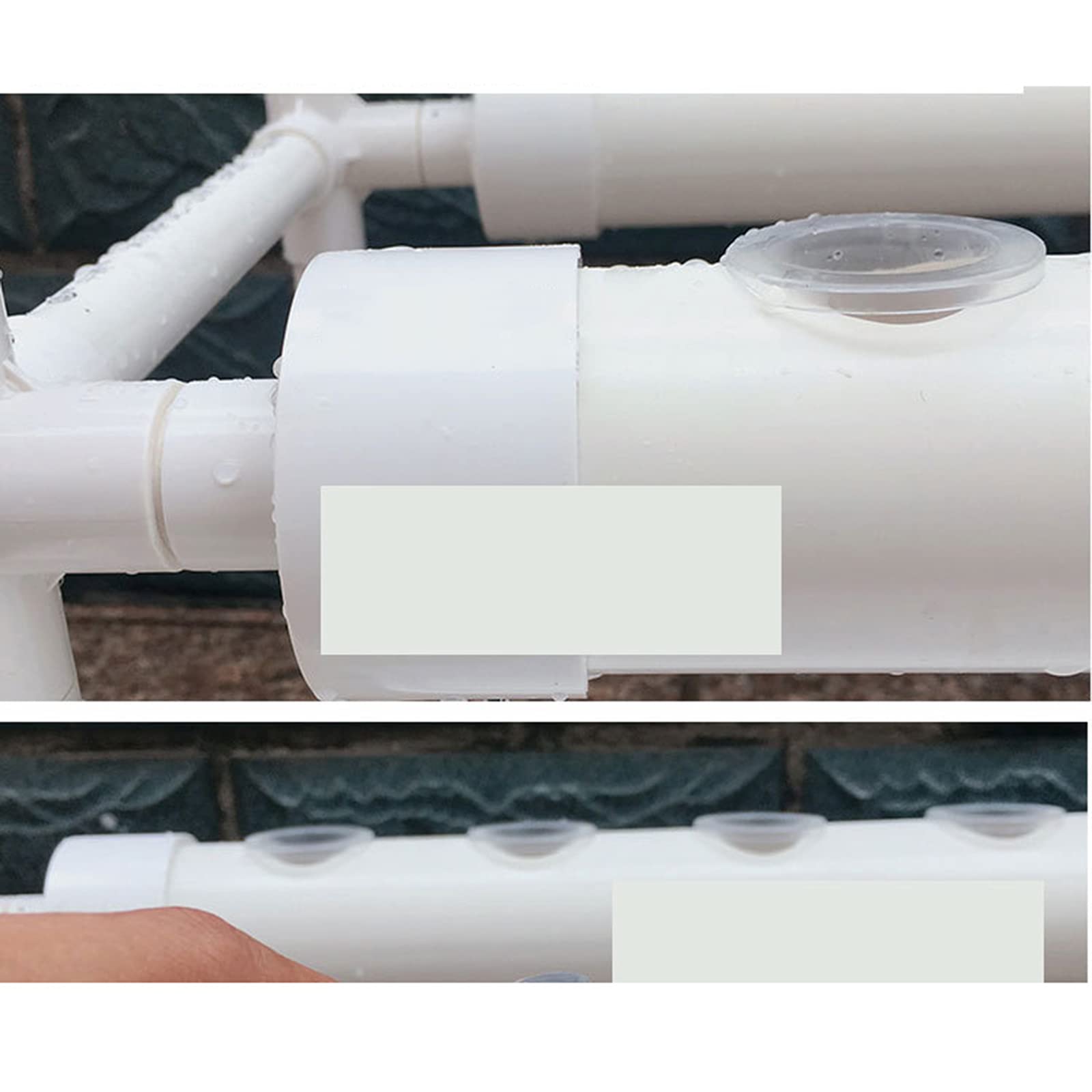 Hydroponic Grow Kit 36 fori 4 tubi. Sistema di piante idroponiche in PVC idroponico Pipe Home Sistemi di coltivazione delle piante senza terra per verdure idroponiche, insalata, fiori frutta pavimento