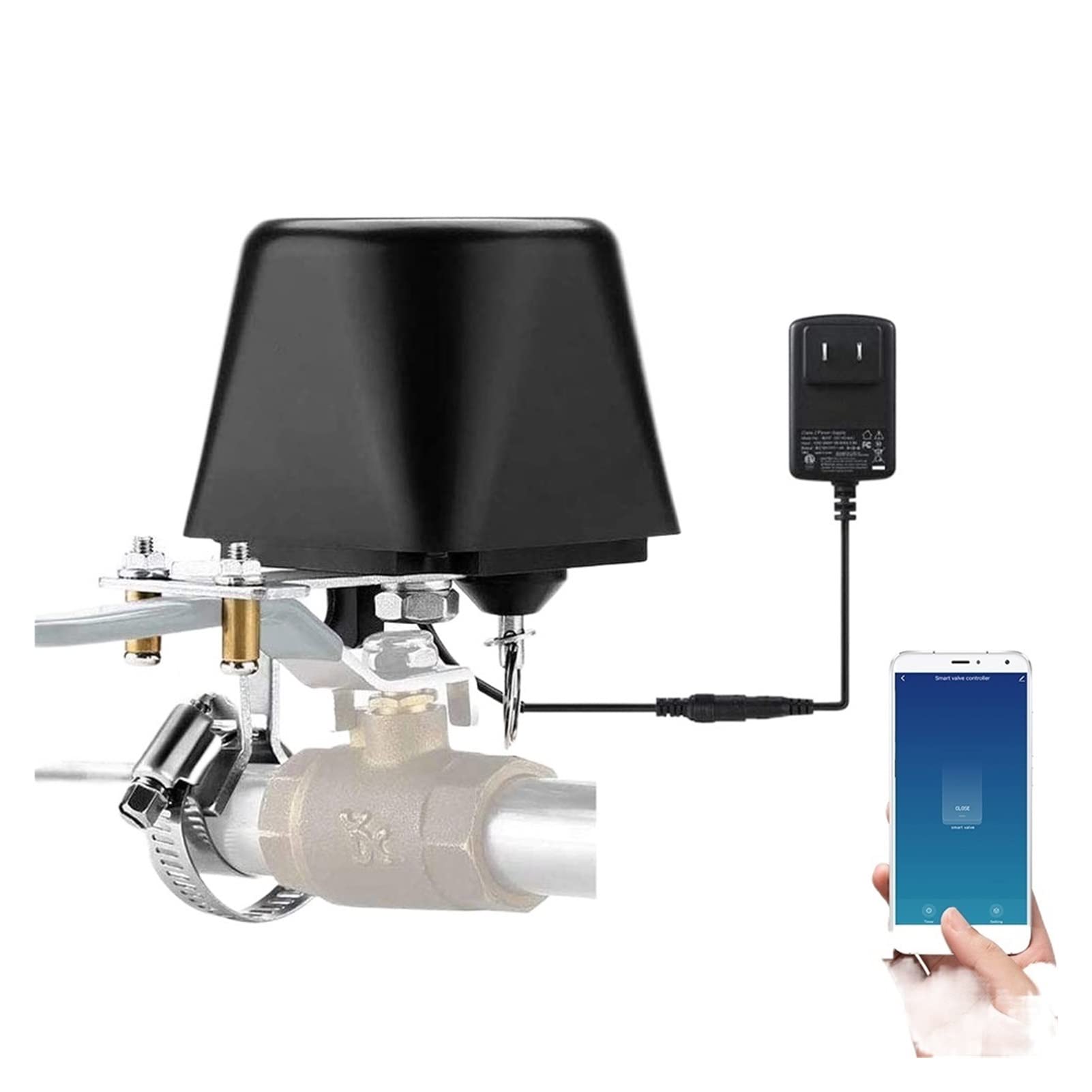 Válvula de agua inteligente apagada Válvula de agua WiFi inteligente Temporizador de apagado Controlador de rociadores Controlador de válvula de cierre de gas Control remoto WIFI Control remoto (Col