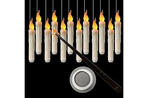 12pcs Halloween Hanging Floating Candles Decoration with Wand Remote Control