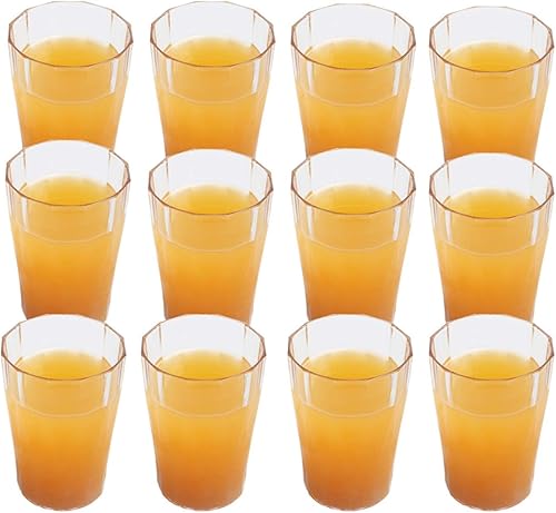 Vasos de plástico transparente para beber 12 vasos para beber - Vasos de plástico de 13 oz - Vasos de plástico reutilizables sin BPA