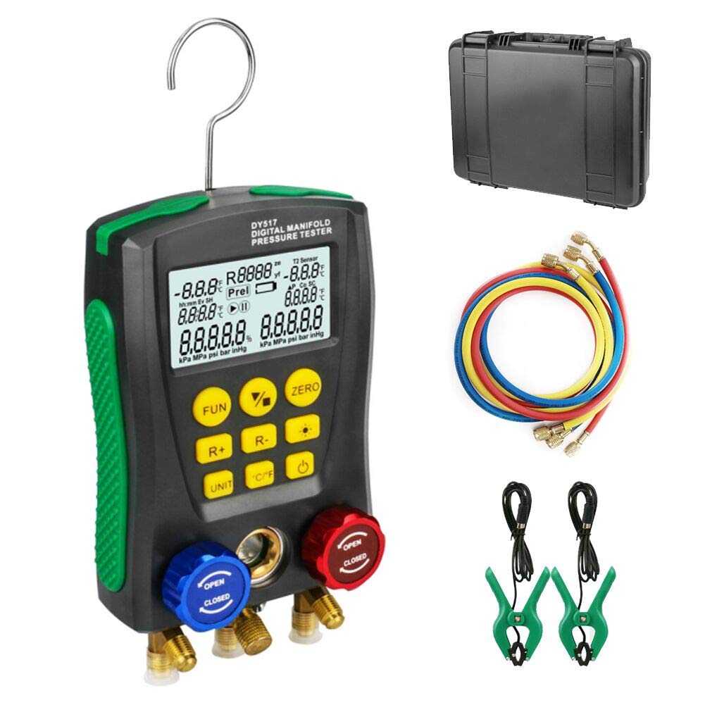 Buy Digital Manifold Gauge Set HVAC DualChannel Temp Sensor Digital