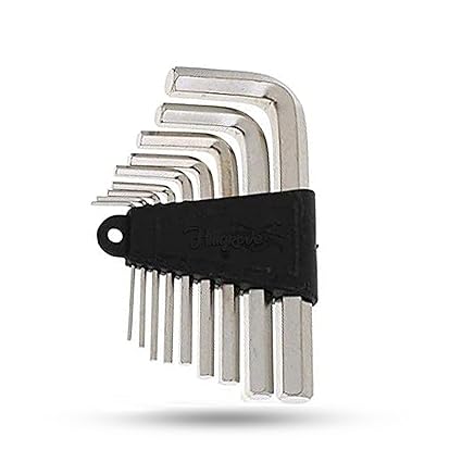 Hillgrove HGCM480M3 9Pcs Full Hex Allen Key Kit Bolt Spanner Goti Wrench L Shape Repair Tool Set for Bike/Bicycle/Cycle/Guitar Allen Key Set