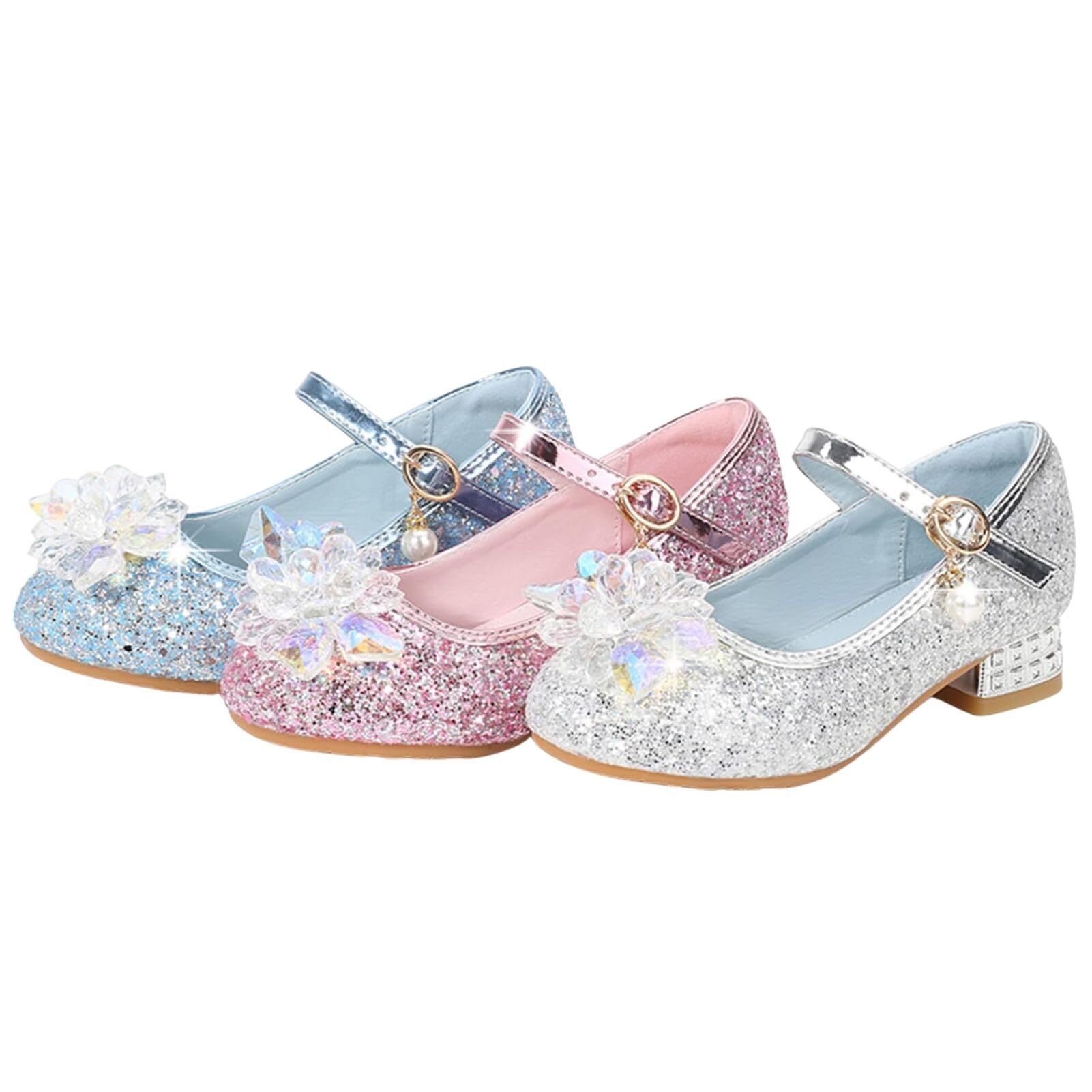 Chaussure Talon Enfant Princesse Fille Ballerine Paillettes Papillon Danser Date d'anniversaire Fête Mariage Noël Carnaval