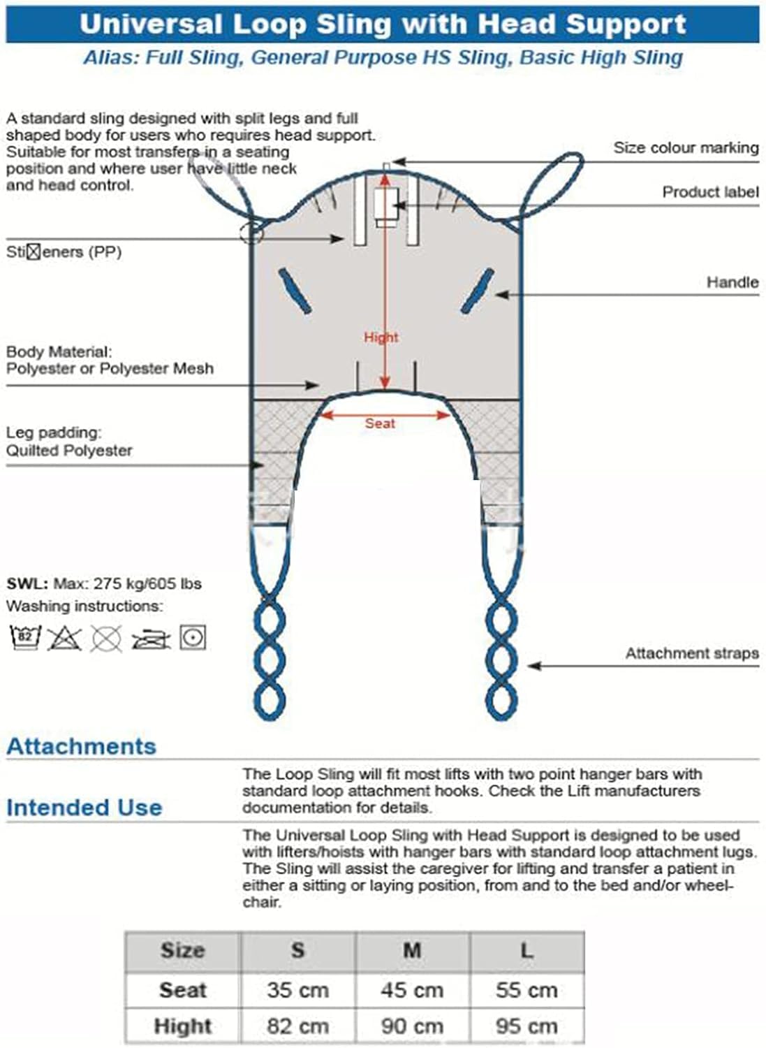 Arnes Grua Traslado Enfermos Personas Mayores, Arnés de baño acolchado de lujo for pacientes con soporte for la cabeza y arnés de ducha con piernas divididas for elevadores de pacientes(Small)