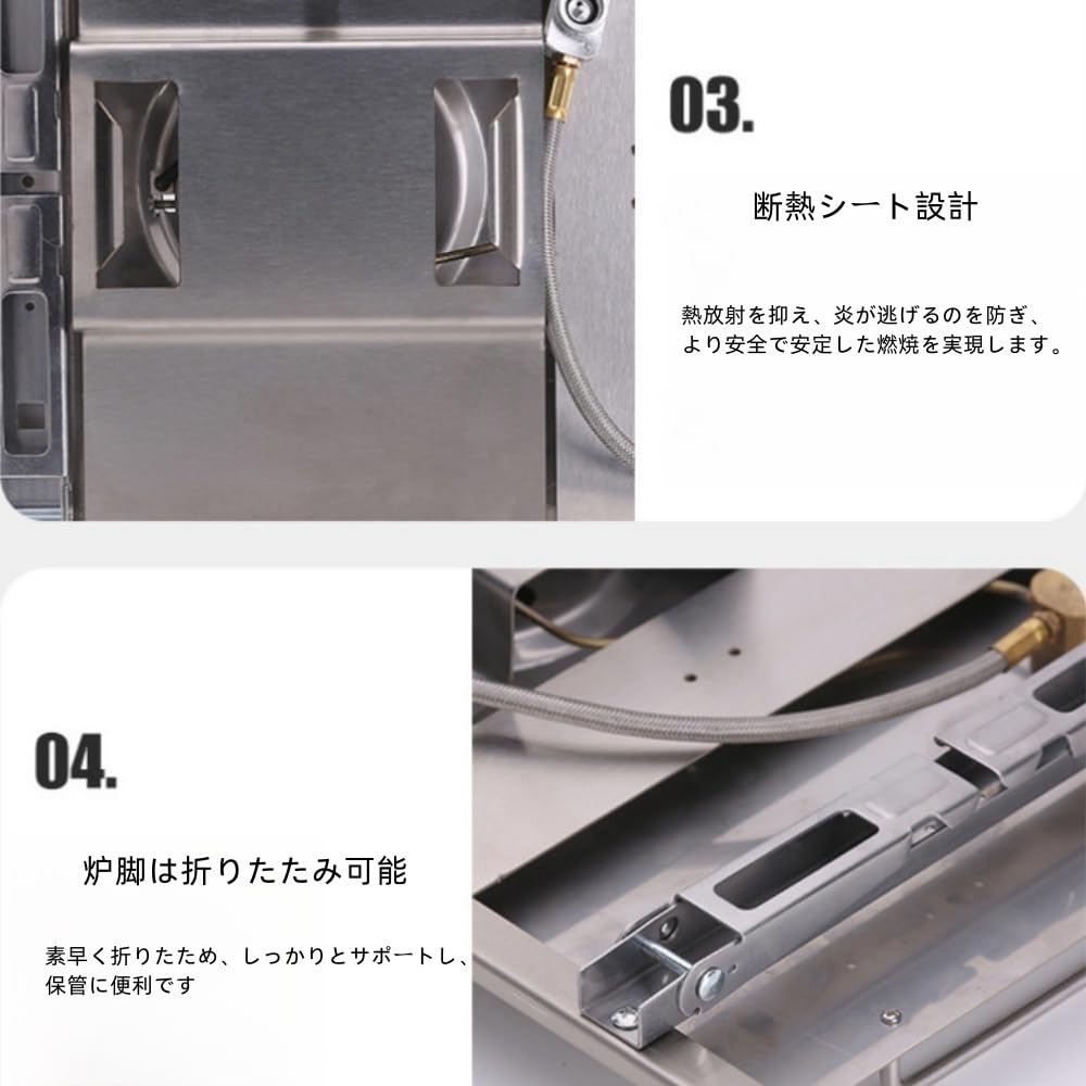 Amazon | Aeroorシングルバーナー 折りたたみ式 4000W/4500Wのハイ