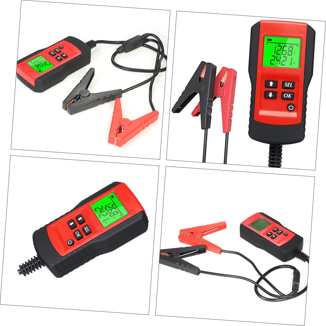 Alipis Tester Per Batteria Auto Analizzatore Di Carica Digitale Display Lcd Chiaro Strumento Di Test Per Batterie Auto Affidabile e Preciso Misura Intervallo