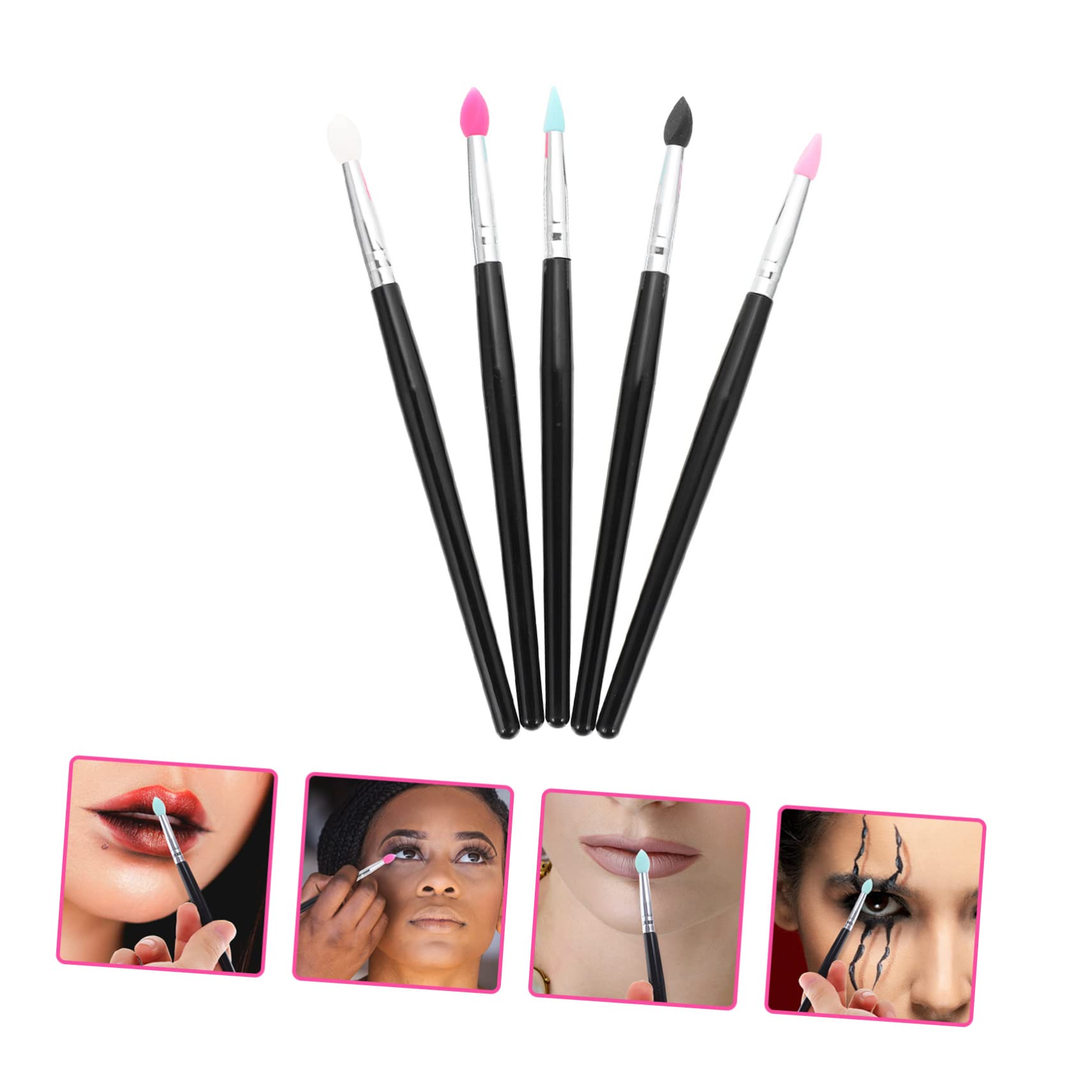 Baluue 25stücke Lippenpinsel Professioneller Make-up Pinsel Für Lippen Und Augen Tragbares Kosmetikwerkzeug Für Präzises Auftragen Von Lippenbalsam Und Lidschatten