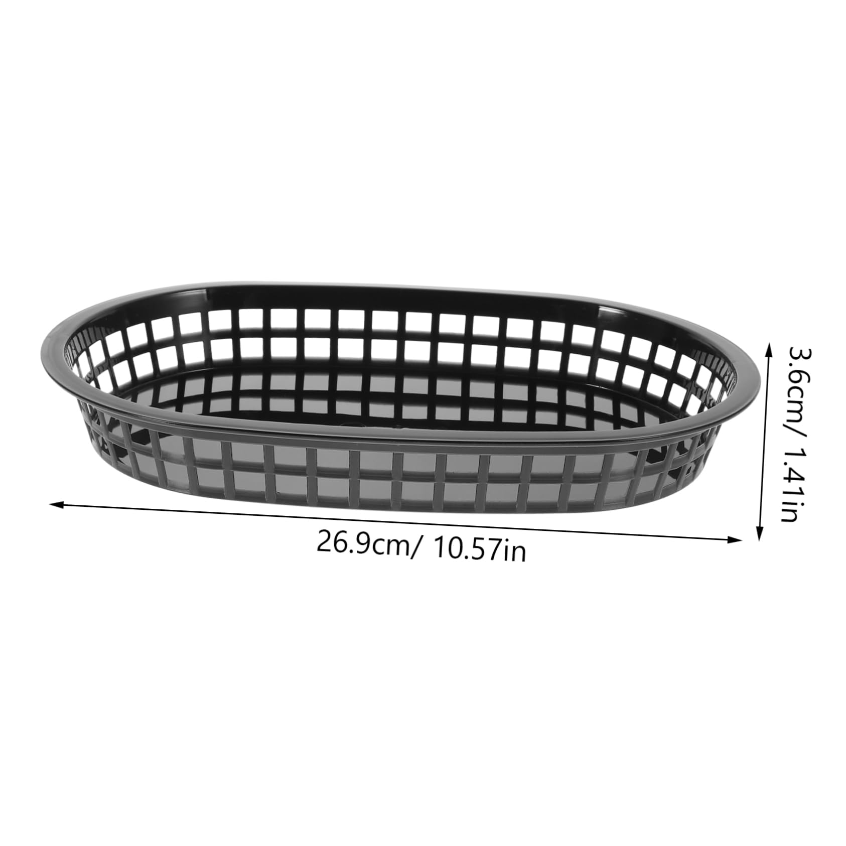 BRIGHTFUFU 6pcs Plastic Hot Dog Baskets Elegant Snack Plate for Kitchen Counter Decor for Fruits Vegetables and Picnic Storage and Smooth Edges for Use