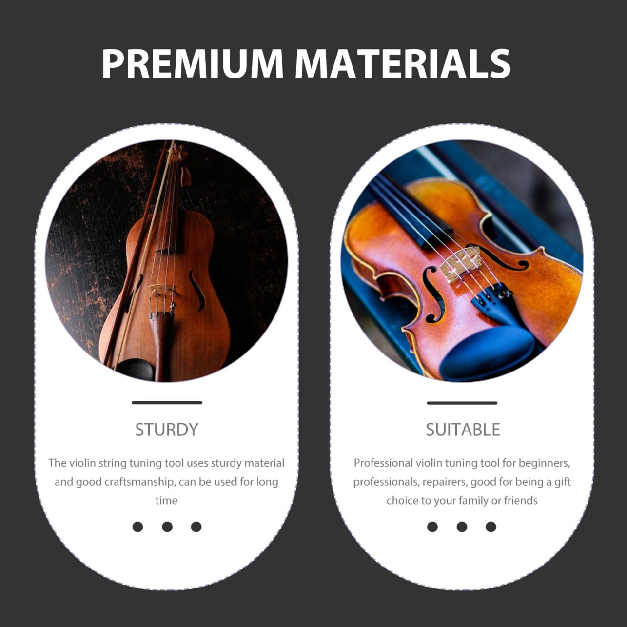ibasenice 4pezzi Accordatore Per Corde Di Violino Strumento Manopole Per Tuning Peg Tool Pratico e Leggero Per Musicisti e Principianti Accessorio Essenziale Per