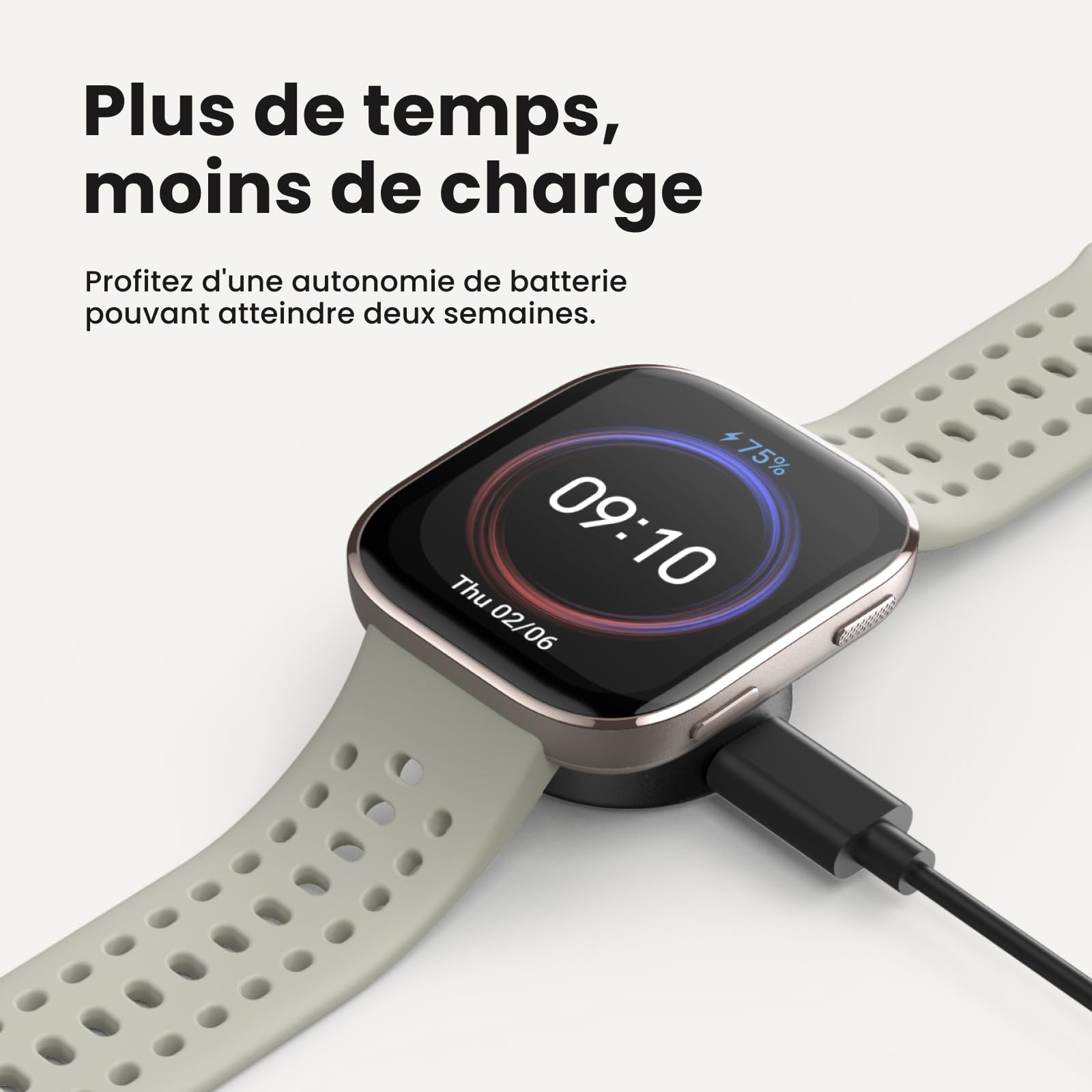 Amazfit Bip 6 Smartwatch 46mm, Batterie 14 Jours, AMOLED 1,97", GPS avec Cartes, IA, Appels Bluetooth, Suivi Santé et Sommeil, 140+ Modes Sportifs, Étanchéité 5ATM, Noir