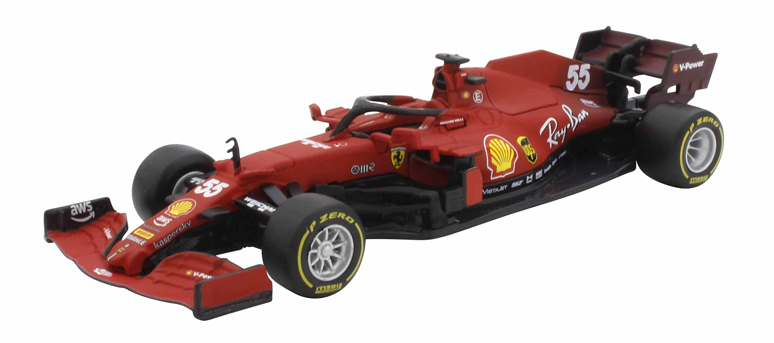 Amazon | Bburago 1/43 フェラーリ SF21 (2021) No.55 C.サインツ Jr