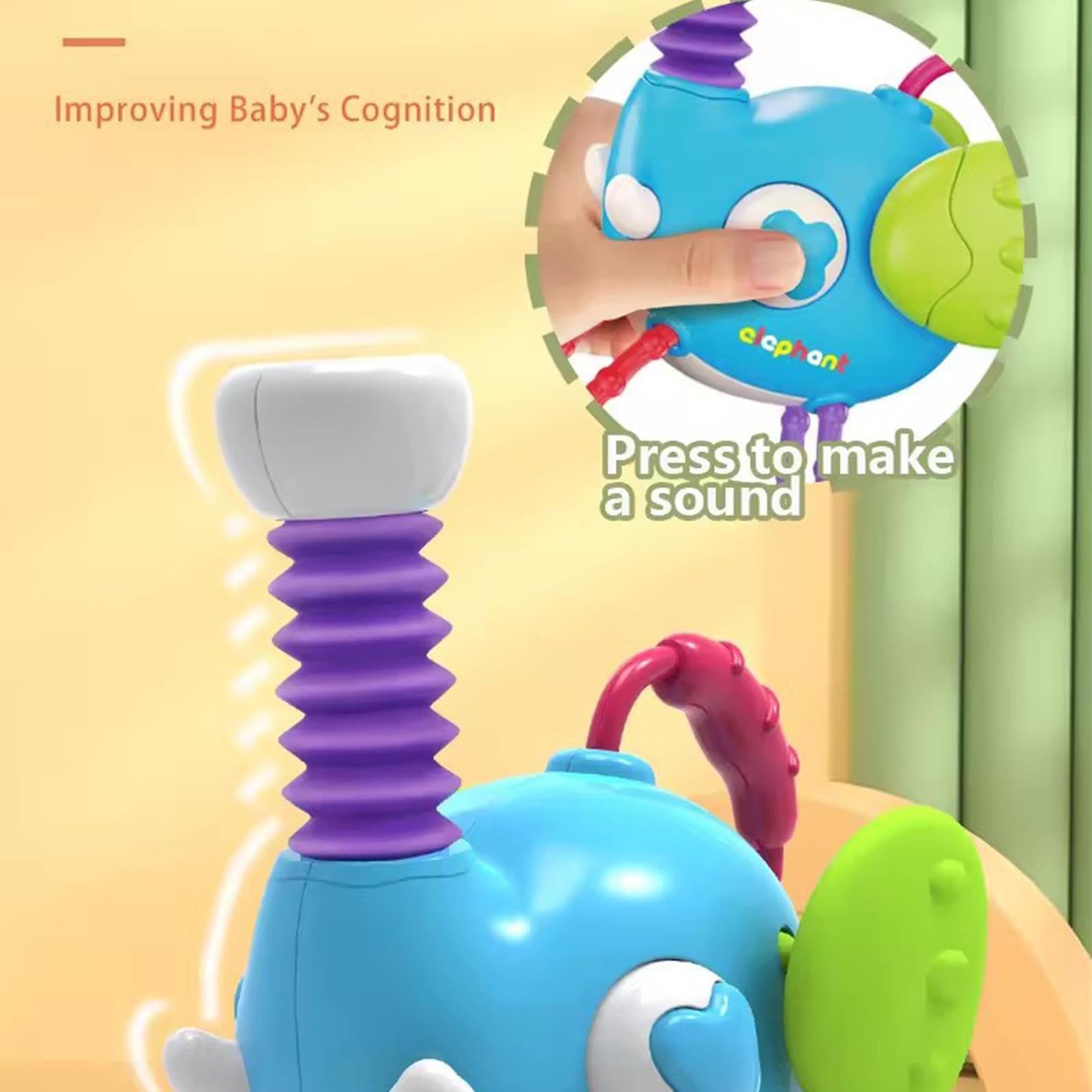 Jouet Sensoriel à Tirer – Corde Texturée, Boutons Doux – Dès 12 Mois – Motricité Fine, Exploration Tactile – Cadeau Bébé