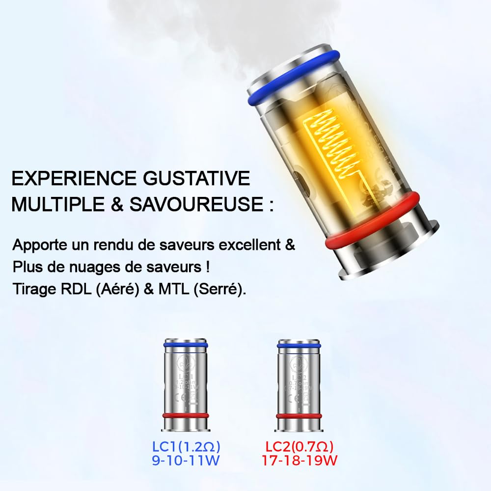 LYSS SII - Rsistance LC1-1.2ohm - Lot de 5 Rsistances en Mesh Cigarette Electronique - 0 FUITE - Sans e-liquide - Sans tabac - Sans Nicotine : Amazon.fr: High-Tech LYSS SII - Rsistance LC1-1.2ohm - Lot de 5 Rsistances en Mesh Cigarette Electronique - 0 FUITE - Sans e-liquide - Sans tabac - Sans Nicotine : Amazon.fr: High-Tech