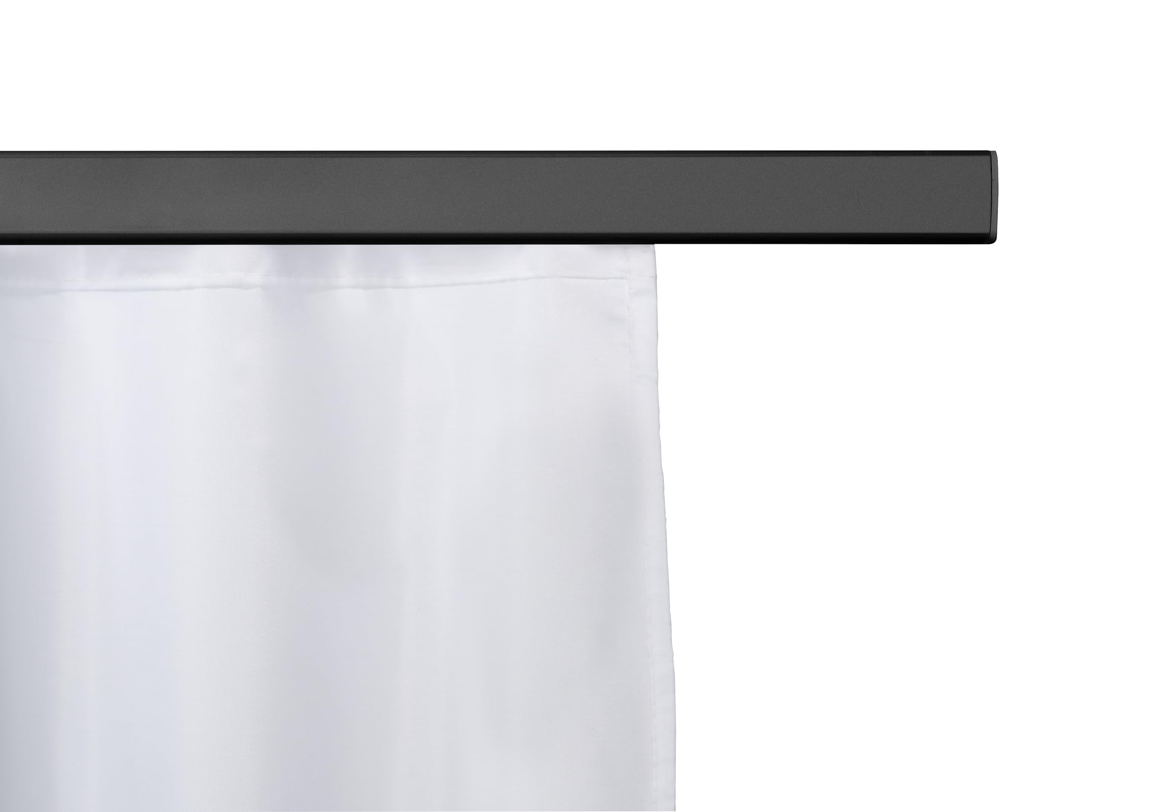 SCHÖNER WOHNEN-Kollektion Duschschiene Mod. JETE teleskopisch ausziehbar 75-125 cm klemmbar für Dusche Aluminium Schwarz mit 12 Gleitern 75-125 x 2 x 3,5 cm