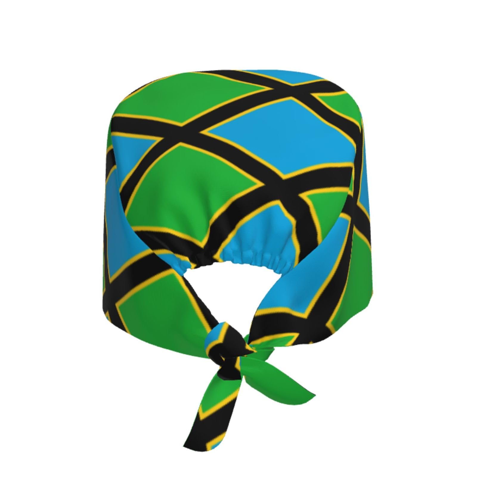 YYHWHJDE Breathable Work Hat Tanzania Flag Prints Adjustable Comfortable Chef Hat for Women & Men Black