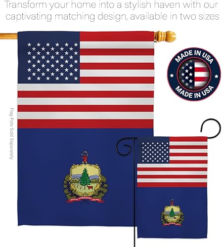 Miniatura 4 de Americana Home & Garden US Vermont House Flag Eagle Set Americana States American Territories Republic Country Particular Area Decoration Banner