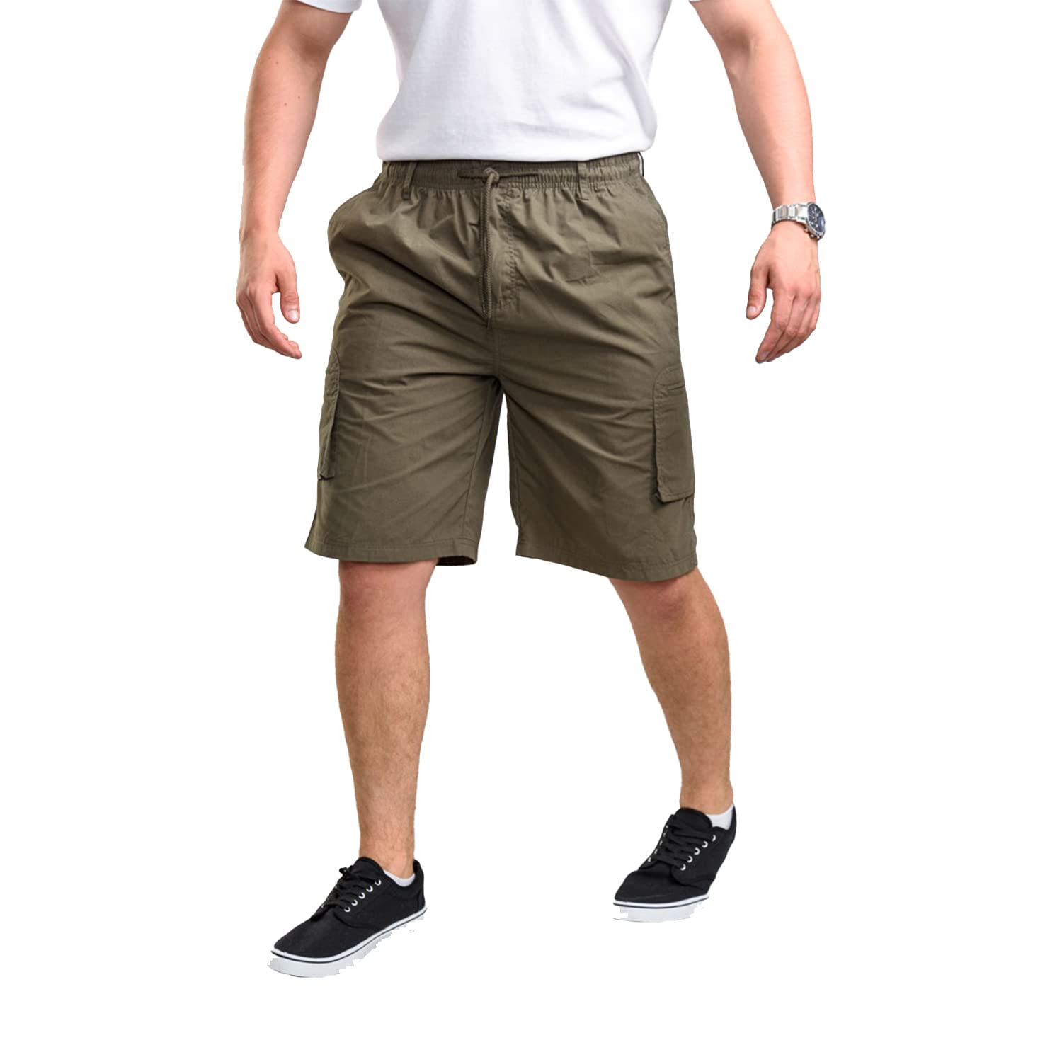 Duke D555 Men's Khaki King Size Big Tall Nick Cargo Short - Size 4XL
