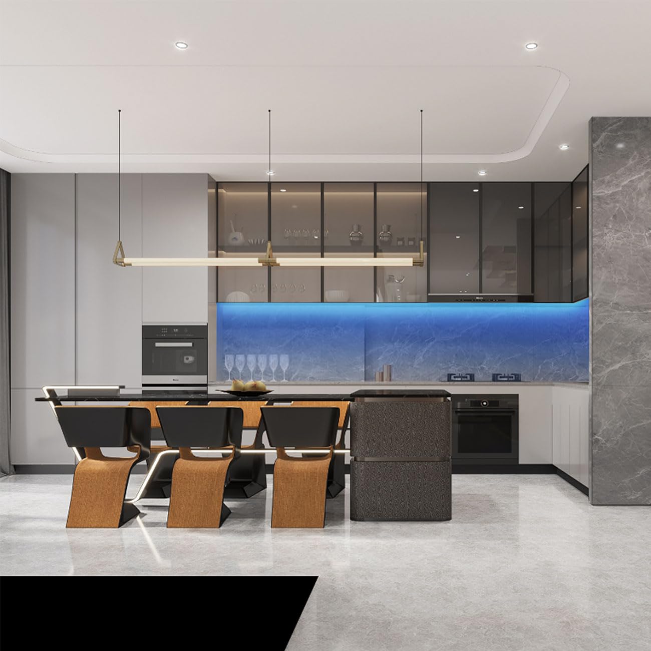 LED Streifen, WLAN, RGB, 10m, 300 LEDs, 16 Mio Farben, Fernbedienung, App-, Sprach- u. Musik-Steuerung, komp. zu Google, Siri, Alexa, Tuya