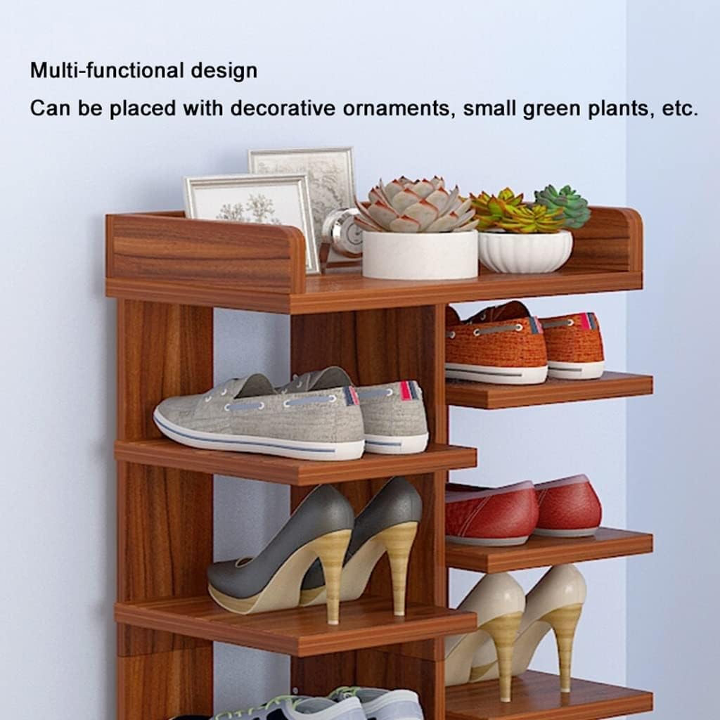 Free Standing Shoe Racks Shoe Closet 6-Tier Shoe Rack Home Simple Shoe Rack Double Row Storage Space Saving H31.5 Inch Suitable for Entrance Hallway Bedroom (Color : B, Size : 108cm) (B 80cm)