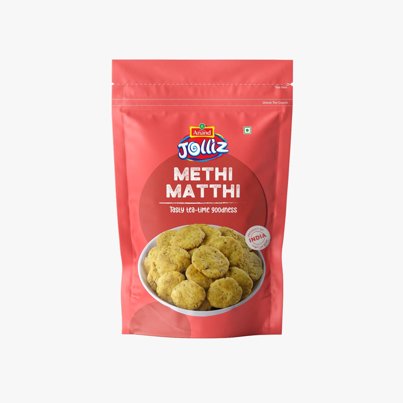 Anand Jolliz Chakli, Fresh & Crispy Indian Snack, 400g (pack fo 2, methi matthi)