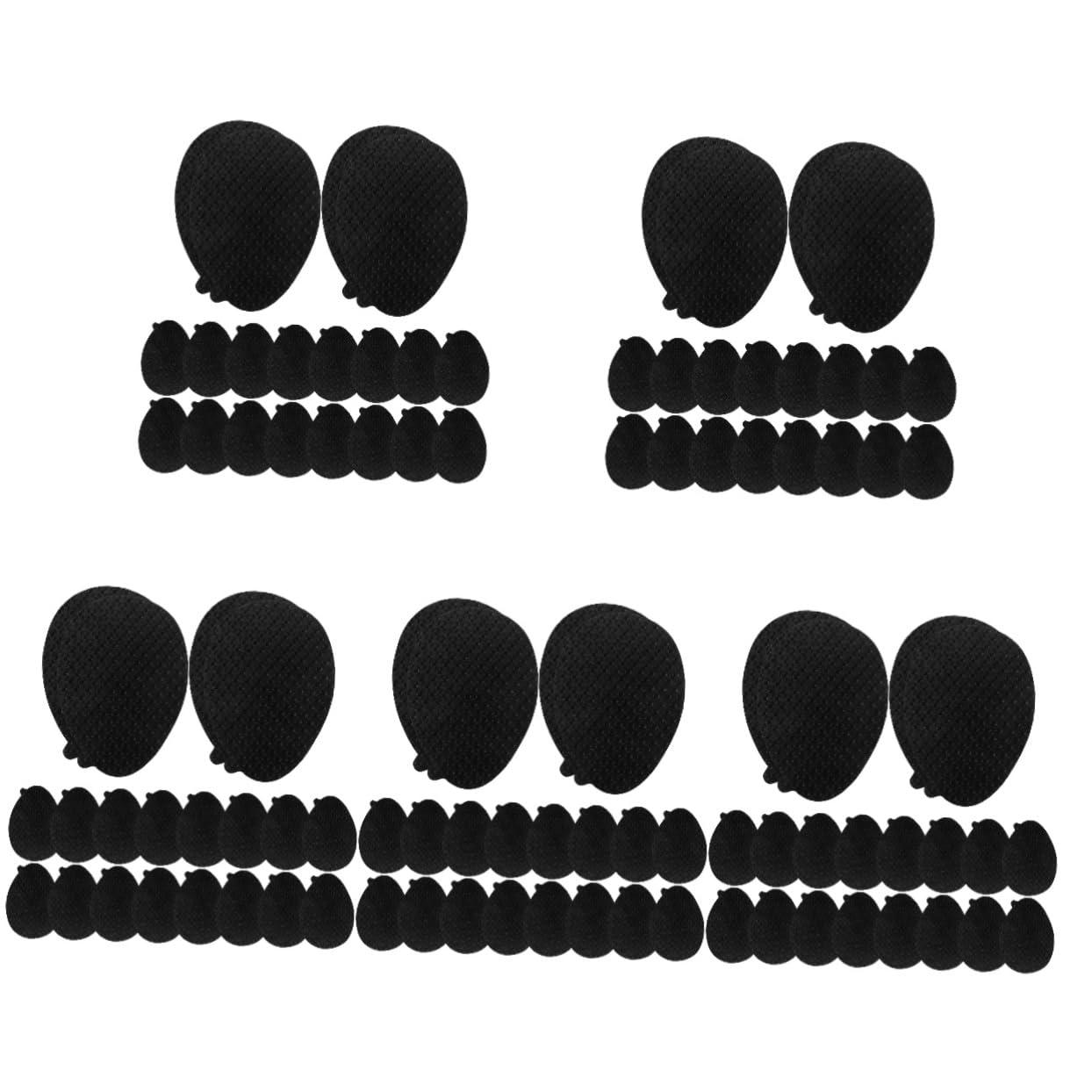 VALICLUD 5 Set Adesivi Suola Antiscivolo Cuscinetti Suola Alto Tacchi Protettori Tappi Pastiglie Talloni Per Scarpe Shoe Sole Protector Sole Protettore Resina Vinilica Nero 10 Paia*5