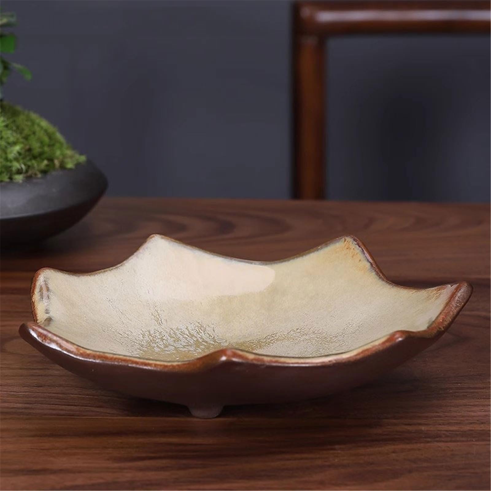 Sottovasi per Fiori Piattino da Fiori Tavolo in Ceramica con Vassoio for vasi Vaso