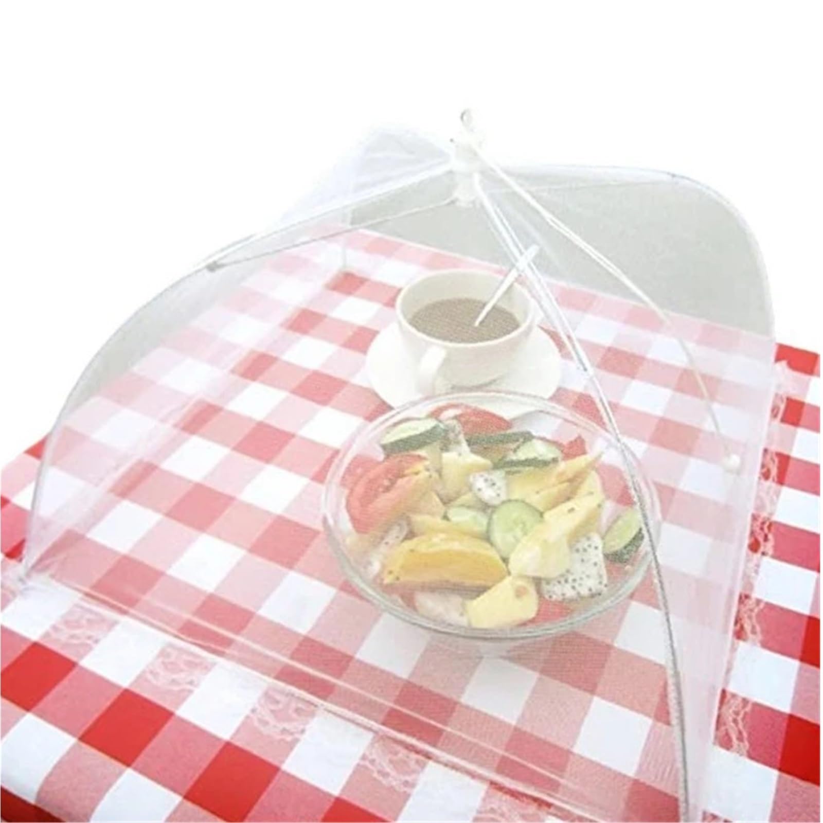 Netzabdeckung für Lebensmittel, Mesh-Pop-Up-Abdeckung, faltbar, atmungsaktiv, for Outdoor-Grill, Picknick, Küche, mehrere Größen(48x48cm 3pcs)