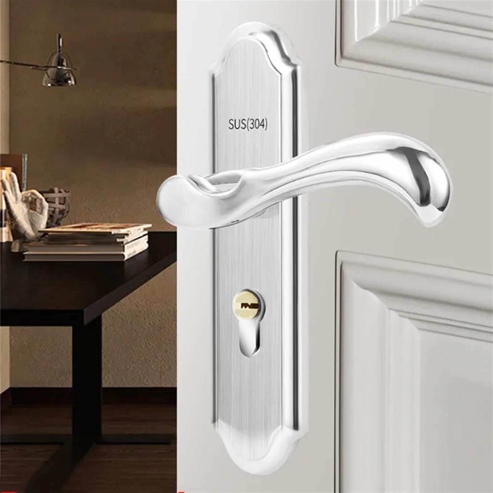 Pomos de puerta, Juego de manijas embutir cepilladas