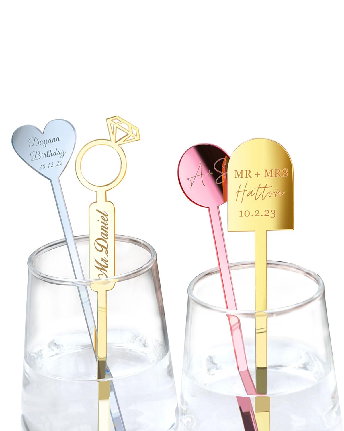 Amazon.com: 20Pcs Personalized Acrylic Stir Sticks,Custom Cocktail
