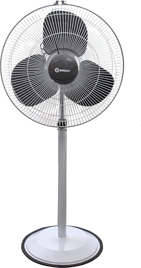 Omega's Heavy Duty Farrata Fan | Hi Speed | Aerodynamic Blades | 3 speed control | 20 inch | Sweep - 500 mm (Grey)