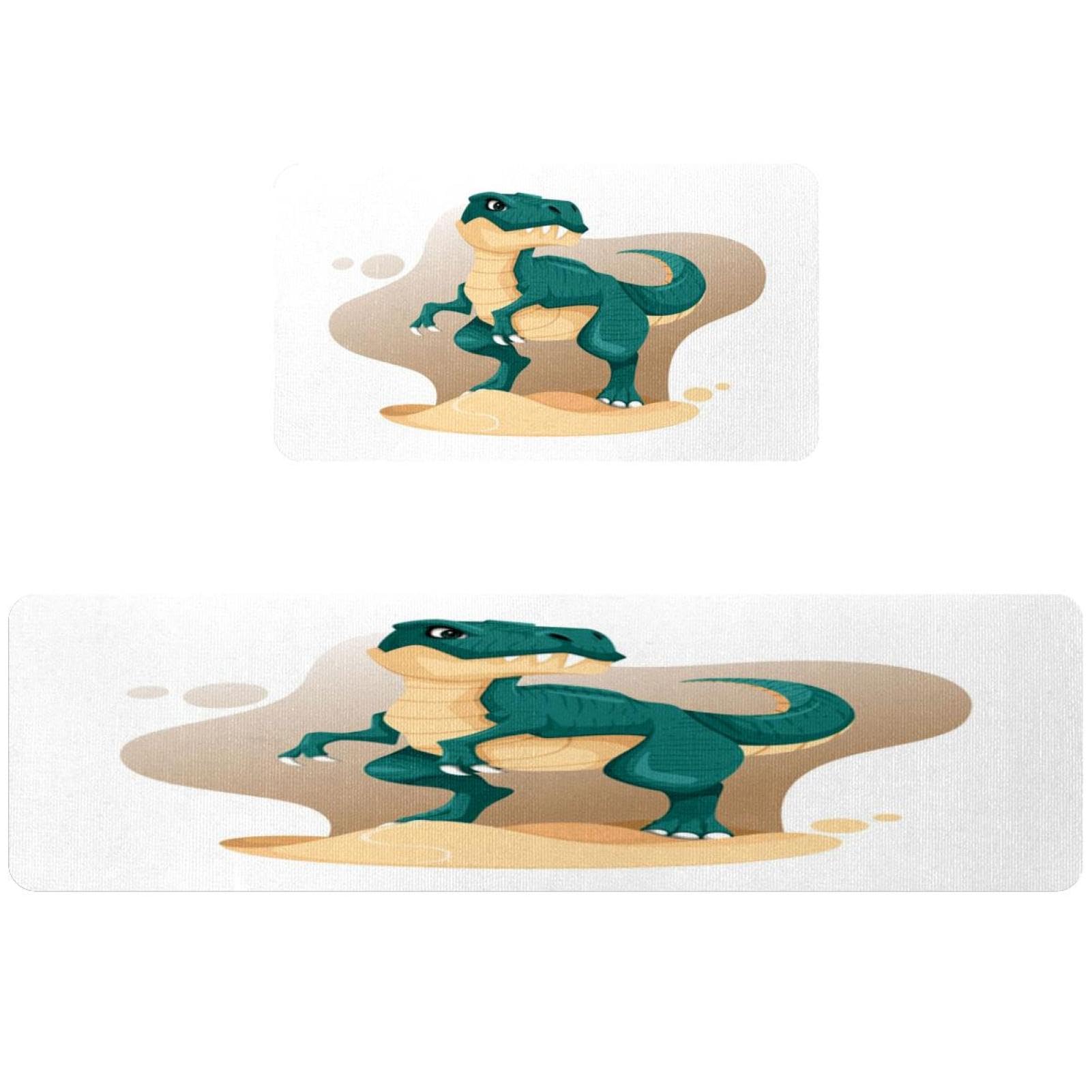 Tapis de cuisine dinosaure antidérapants lot de 2 absorbants