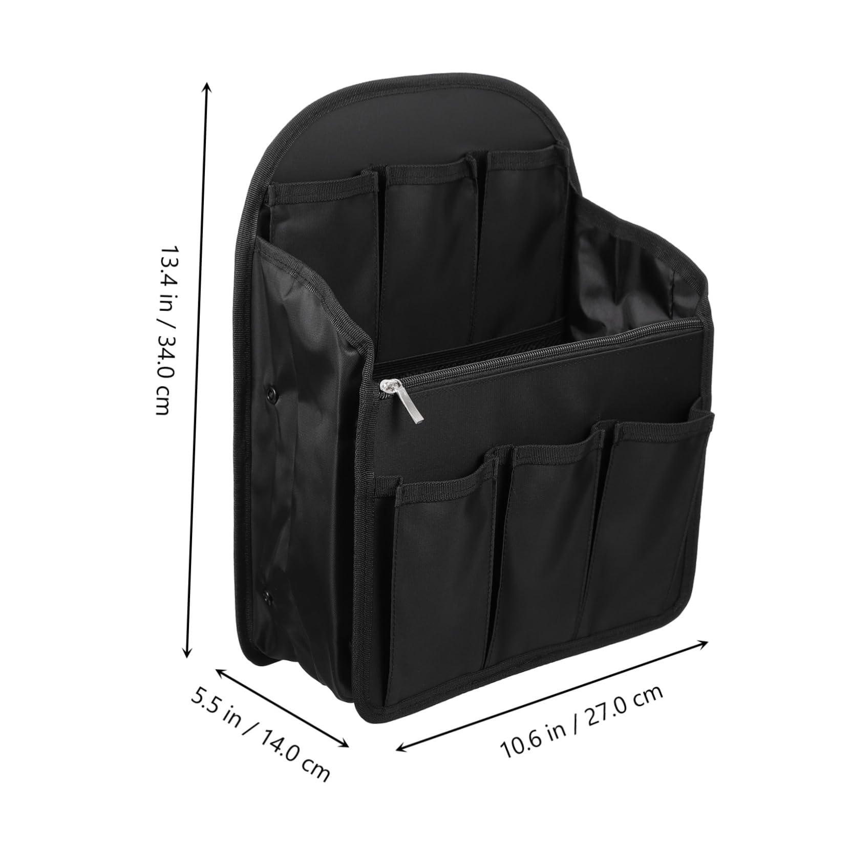 BESPORTBLE Organizador de Mochila con Múltiples Bolsillos y Ranuras de Nylon Negro Compacto y Fácil de Llevar para Viaje y Uso Diario