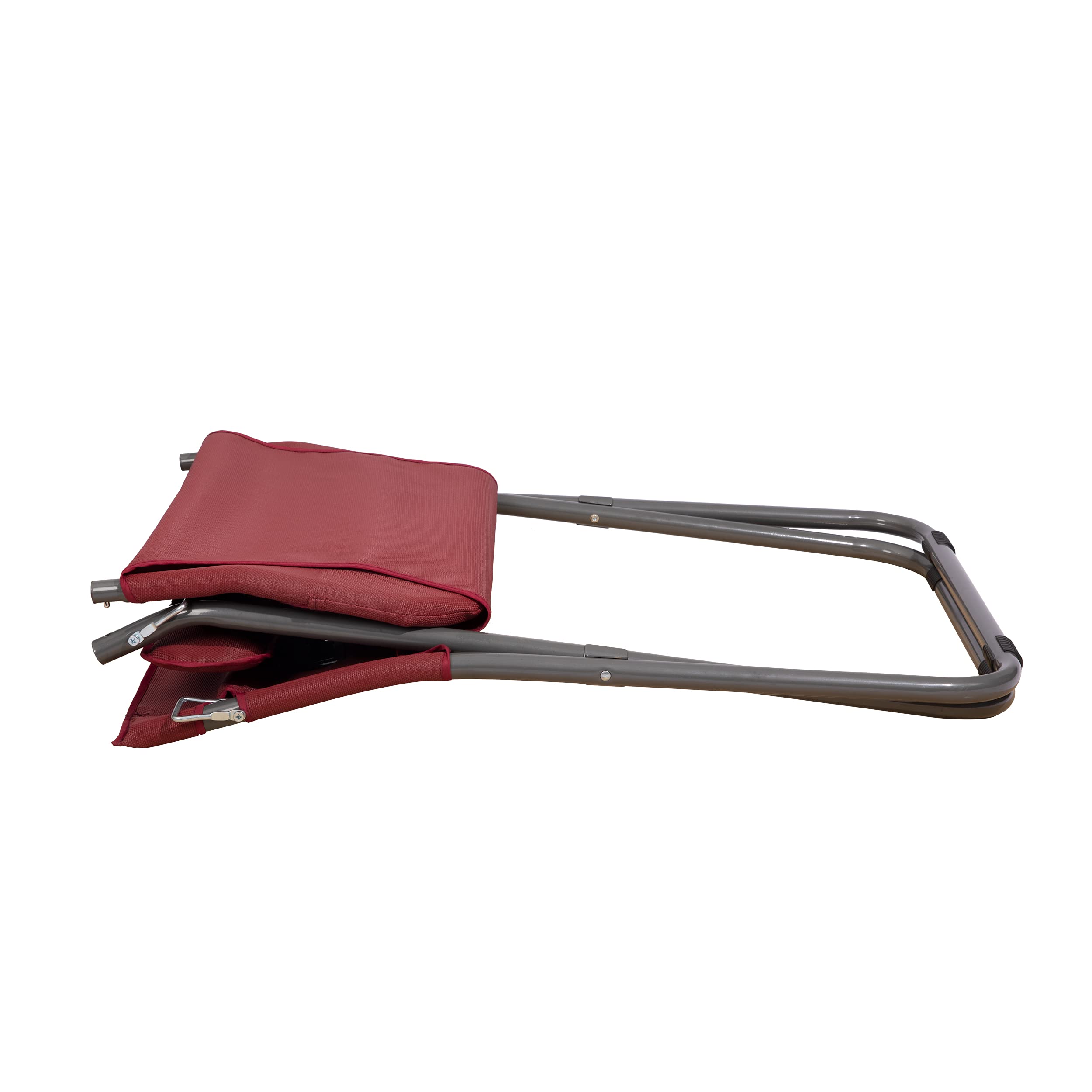 HOMECALL - Silla de camping plegable con respaldo ajustable de textileno 2 × 1, rojo
