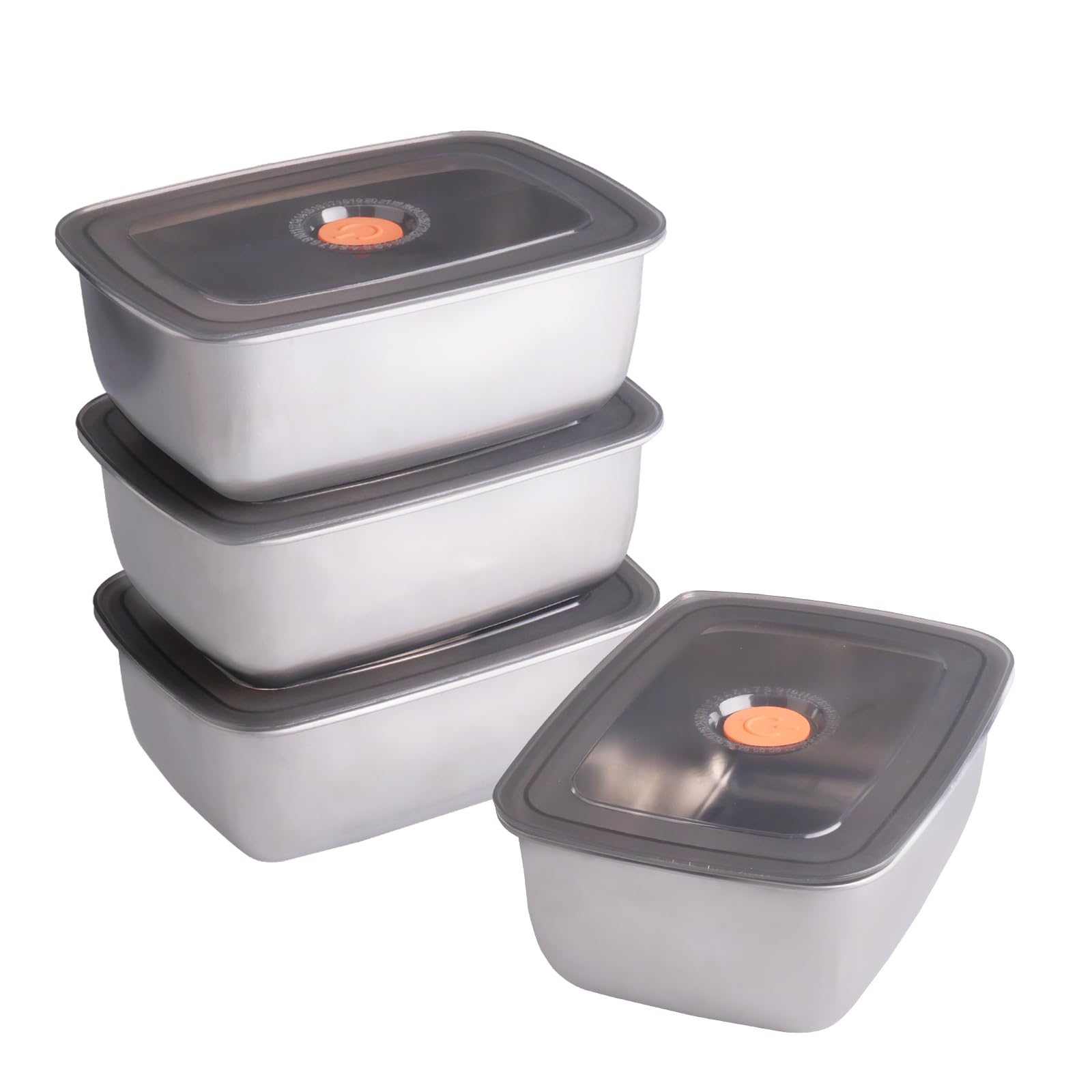 CTDMJ Contenitore in acciaio inox 304 per adulti e bambini, a prova di perdite, in acciaio inox, con coperchio per snack, frutta, cereali, zuppe (660/1040/1590 ml