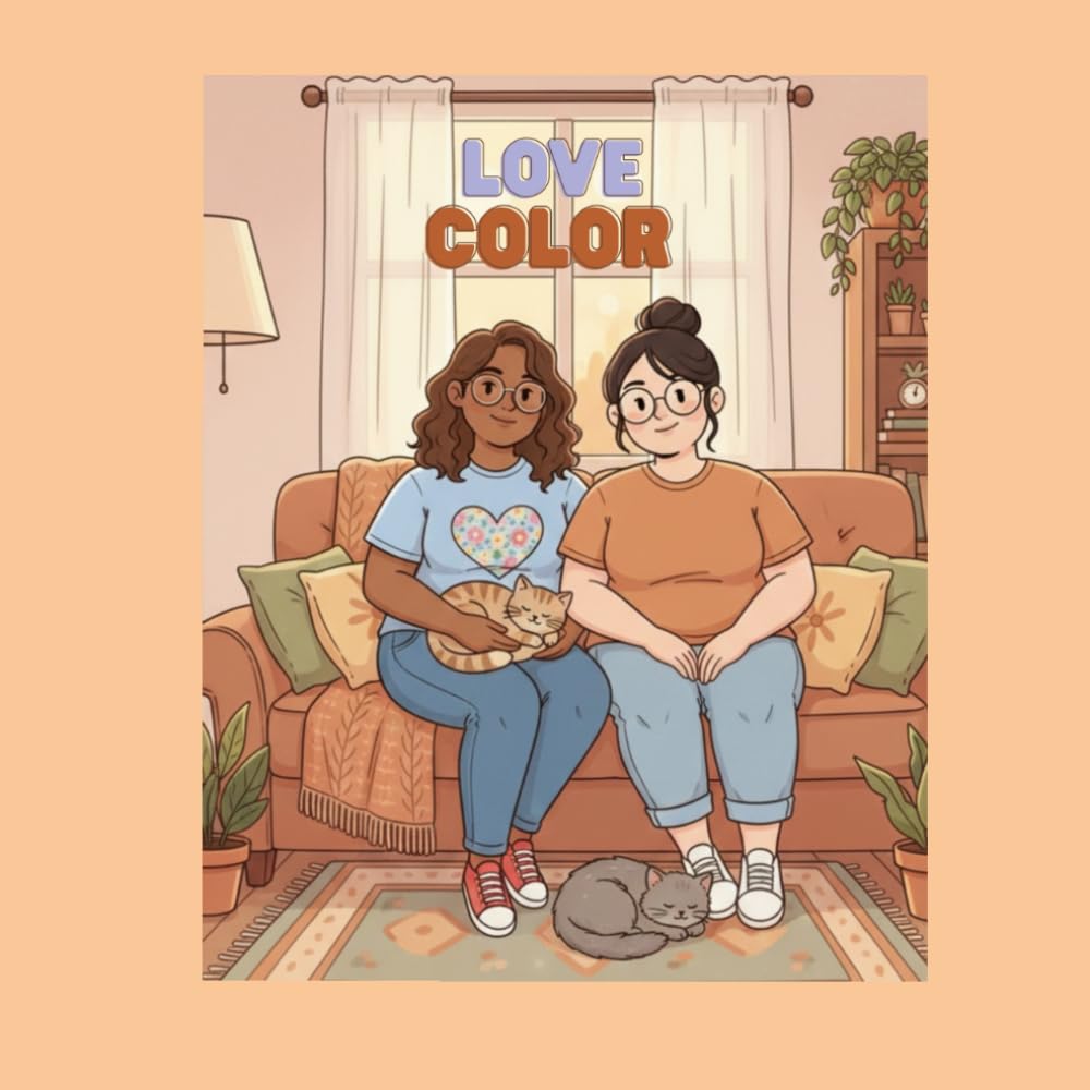 Love & Color: A Romantic Lesbian Couple Coloring Book for Adult