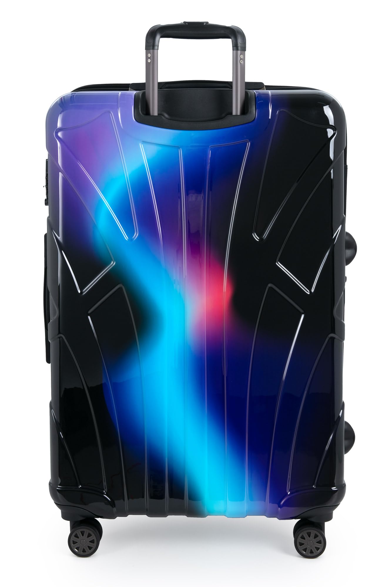 Suitline Walizka duża 76 x 53 x 31 cm ABS twarda rozszerzana (96-110 L) z powłoką poliwęglanową zamek TSA 4 podwójne koła, Neon Blue