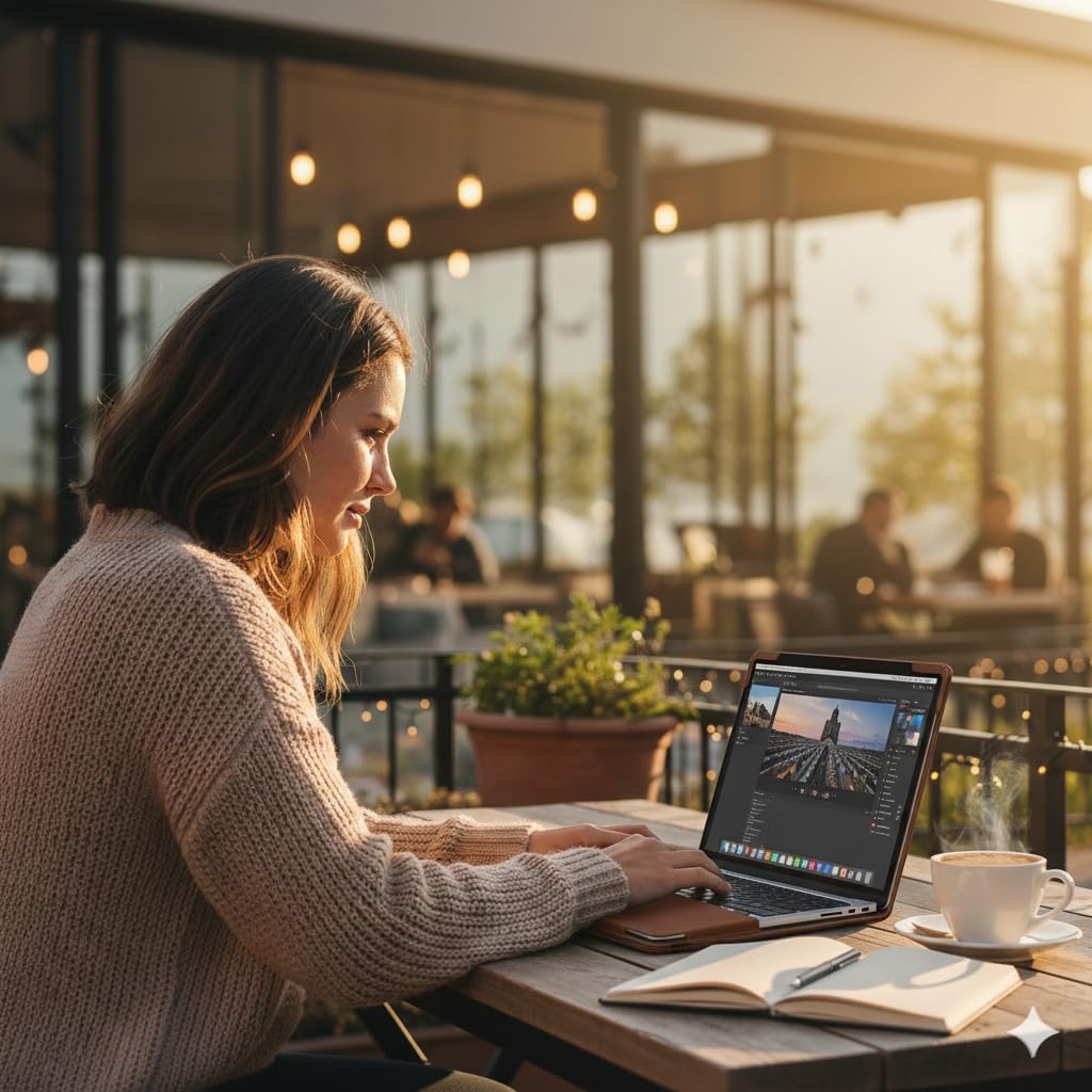 TYTX Laptop Case for MacBook Pro 16 Inch Leather Case 2021-2026 M5 A3428 A3429 M4 A3403 A3186 M3 A2991 M2 A2780 M1 A2485 Protective Folio Book Cover with Vents and Stand Function, Dark Brown