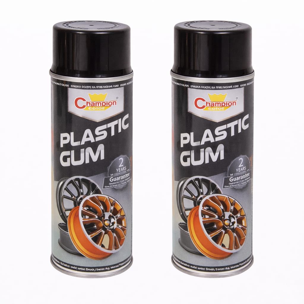 2 x 400 mL Black Peelable Spray Film Semi-Matt - Fast Drying Flexible Protective Coating for Alloy Wheels and Tuning Parts - Helps Protect From Moisture, Dirt and UV, Removable Finish, Styling