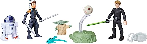 STAR WARS Mission Fleet, juego de figuras de acción Grogu a escala de 2.5 pulgadas con 4 figuras y 7 accesorios, juguetes para niños y niñas de 4