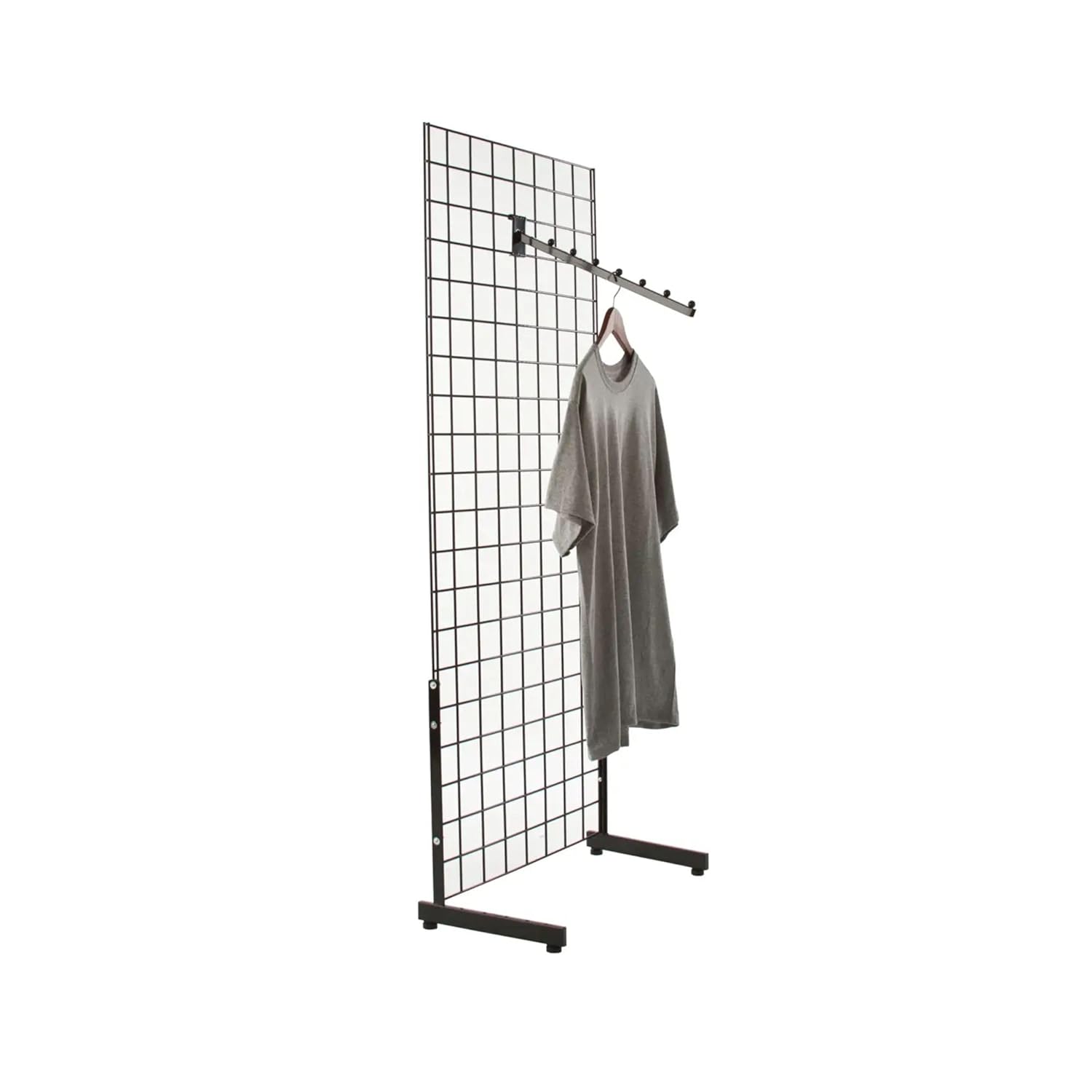 Econoco L Shaped Legs for Grid Panels, Heavy Duty Metal Panel Support Stands, Pack of 12, Black