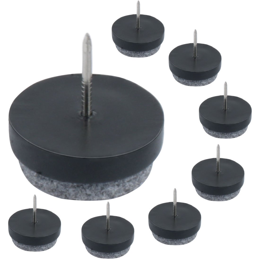 Felt Pad Nails Glides Floor Protector Durable for Furniture Chair Table Desk Legs Feet 24mm Dia Pack of