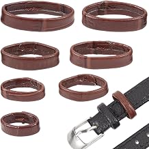 GORGECRAFT Leather Watch Band Holder Loops Strap Replacement Cowhide Watch Band Keeper Loop Wristwatch Strap Fastener Rings for Men Women Universal Wristband