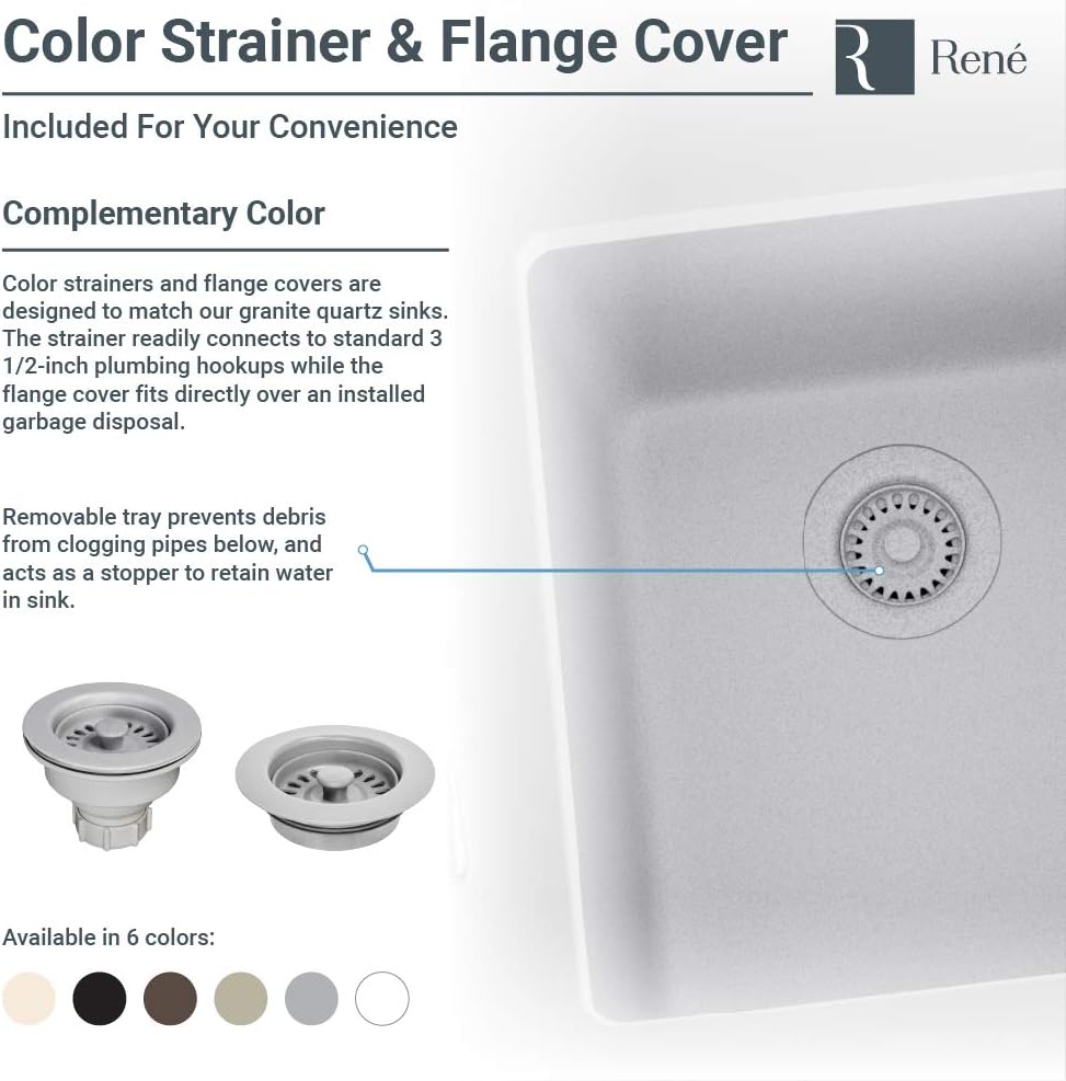 Limited Discount Rene R3-1007-IVR-ST-CGF, Strainer & Flange, Ivory Best Promo Rene R3-1007-IVR-ST-CGF, Strainer & Flange, Ivory