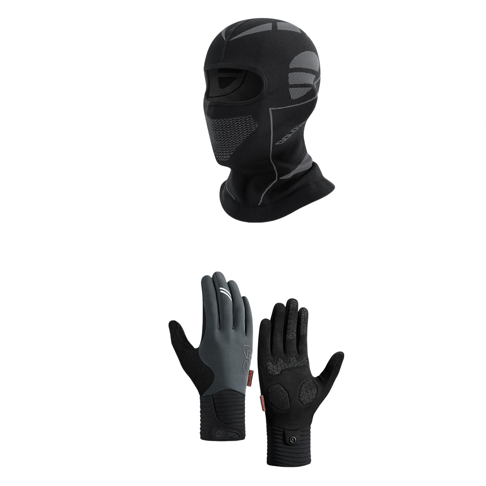 Balaclava Ski Mask Full Face Adults Men Women Full Head Cover Winter Cycling Gloves Cold Weather Touchscreen