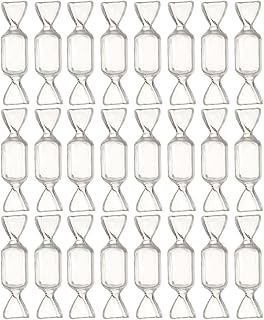 PRETYZOOM Portable Candy Jewelry Box 24pcs Plastic for Small Items | Organizer for Travel and Christmas, White Candy Shape, Lightweight Case for Earrings Storage