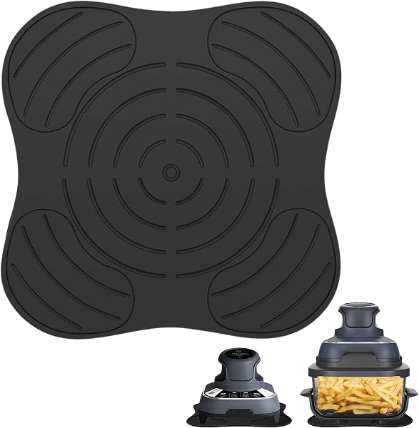 Alyvisun Sottopentola In Silicone Riutilizzabile per Friggitrice ad Aria, Resistente al Calore, Antiscivolo per Piani di Lavoro in Cucina, Accessori Friggitrice ad Aria Anti-Deformazione - 1
