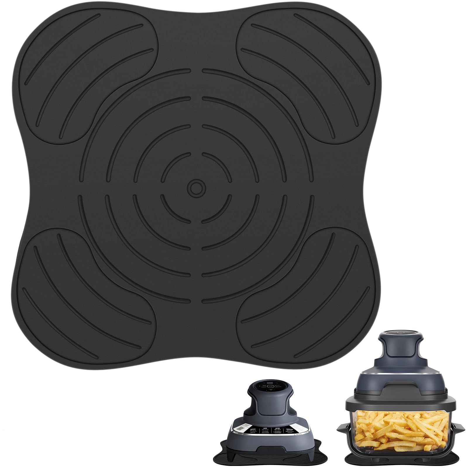 Alyvisun Sottopentola In Silicone Riutilizzabile per Friggitrice ad Aria, Resistente al Calore, Antiscivolo per Piani di Lavoro in Cucina, Accessori Friggitrice ad Aria Anti-Deformazione - 1